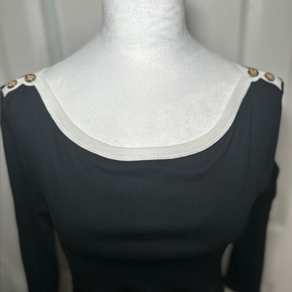 Retro 90s/Y2K Lauren Ralph Lauren Black Boatneck Dress Women’s Small - Picture 6 of 9